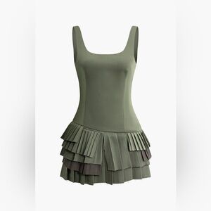 Pleated Hem Slip Mini Dress 👗